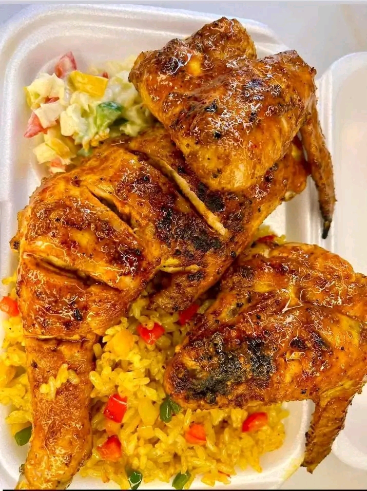 Grilled chicken and rice